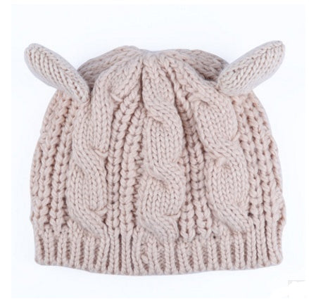 Autumn Winter Cat Ear Knit Beanie