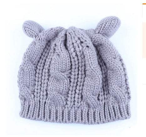 Autumn Winter Cat Ear Knit Beanie