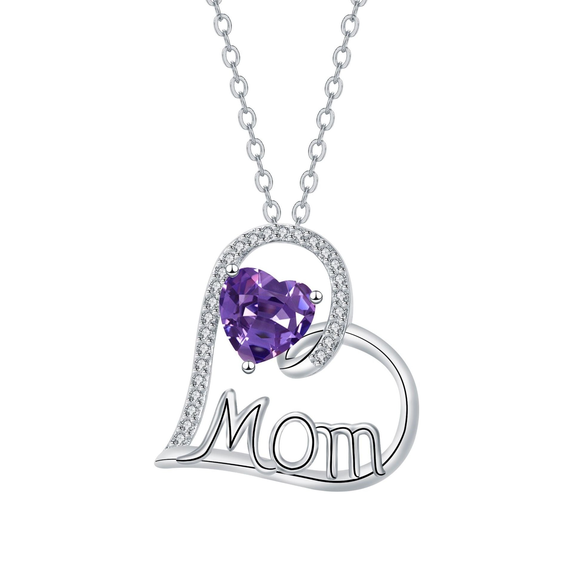 Mother's Day Gift Necklace Mother Heart-shaped Birthday Gift Jewelry Cross Chain