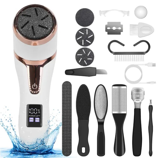 17Pcs Electric Foot Callus Remover