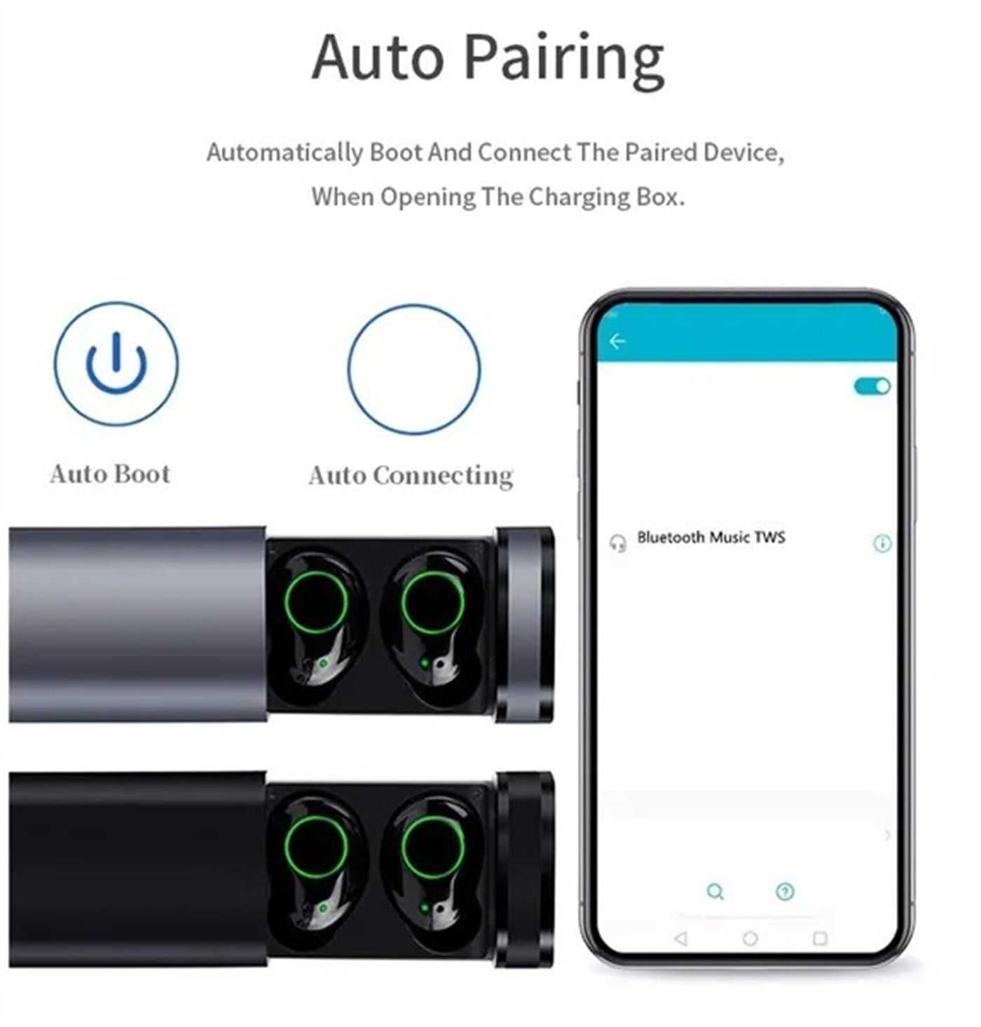 VibeWire - V5.0 Touch Earbuds With Charging Case