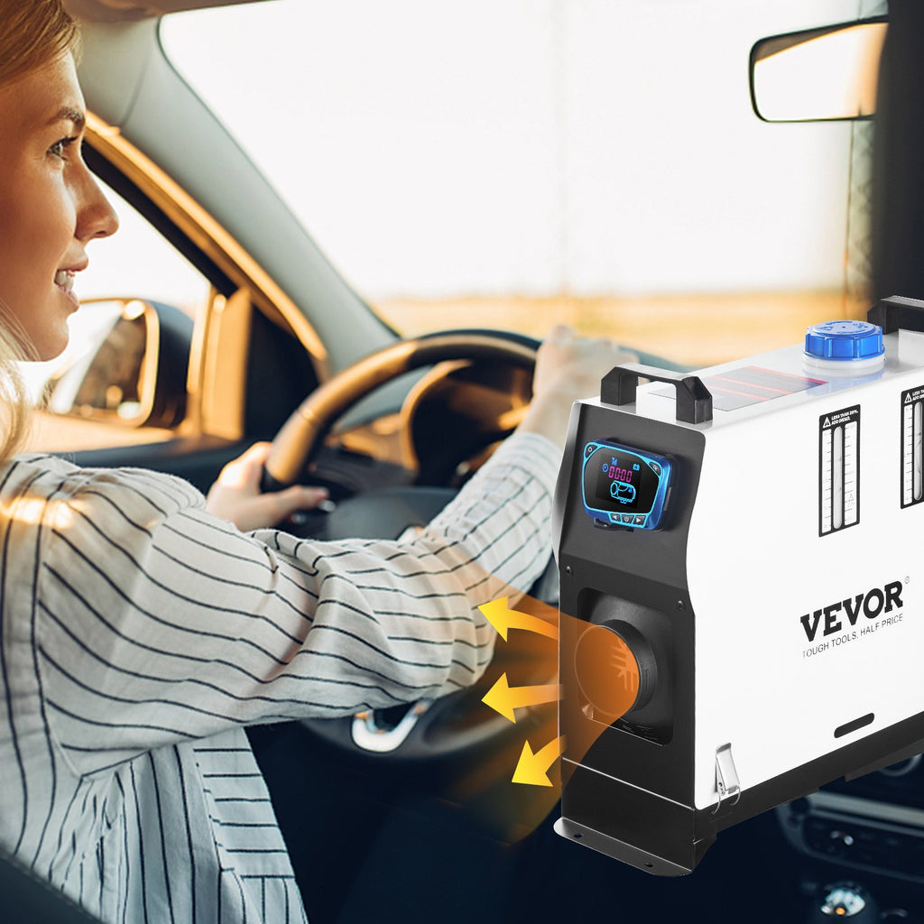 Diesel Air Heater All In One, One Air Outlet, 8KW Diesel Heater 12V, Fast Heating, Diesel Parking Heater With Red LCD Switch, Remote Control For Car, RV Truck, Boat, Campervans And Caravans