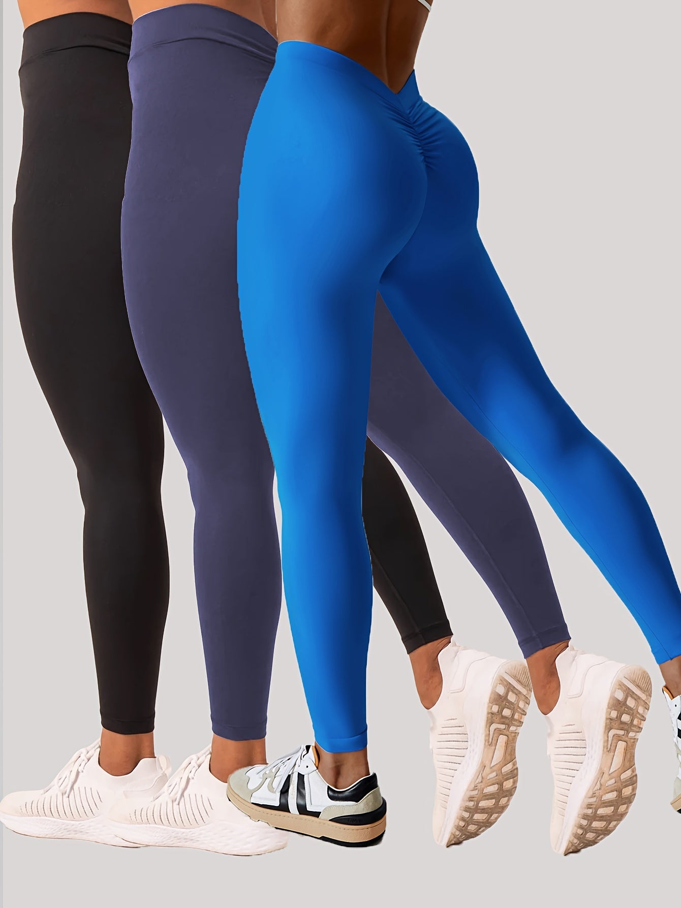 3 Pack Women's Yoga Leggings With High Waistband