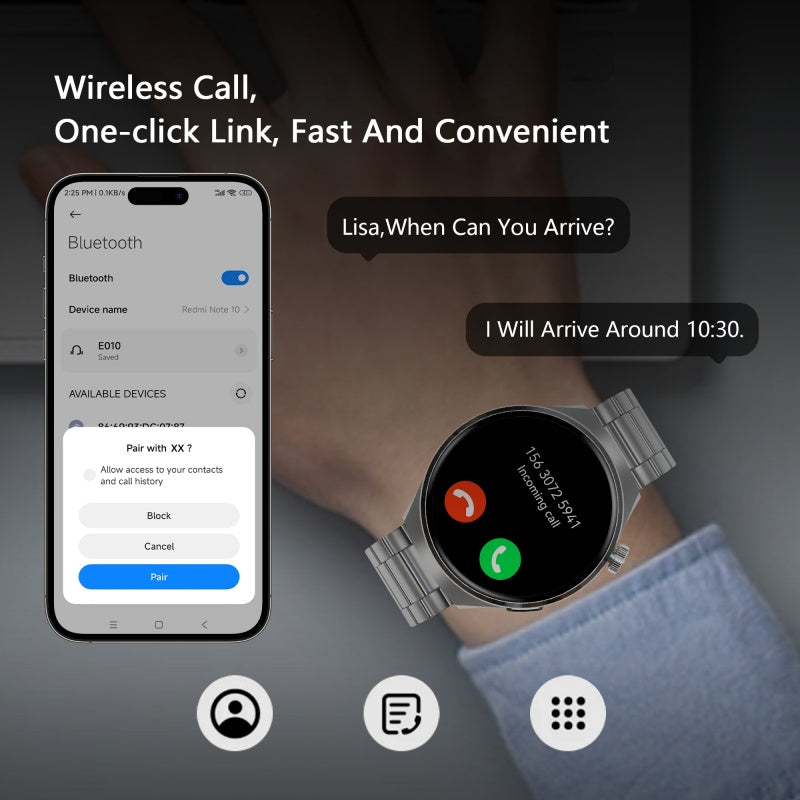 SENBONO V19 Business Men Smart Watch Answer Call Heart Rate Water Proof Sports Fitness Smartwatch Men