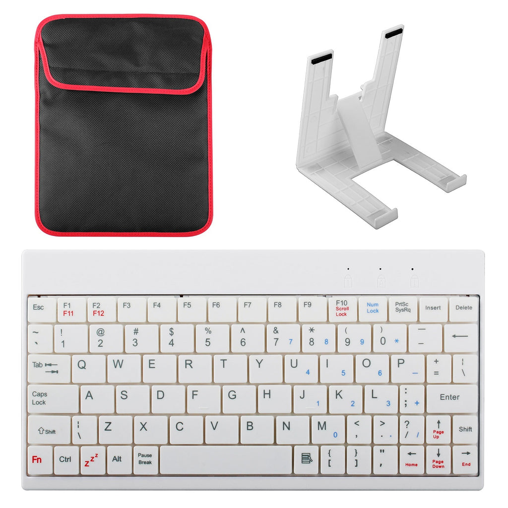 80 Keys Wired Keyboard Mini USB Connector Keyboard Portable Durable Keyboard With Carry Bag Tablet Stand For Android Window Tablet