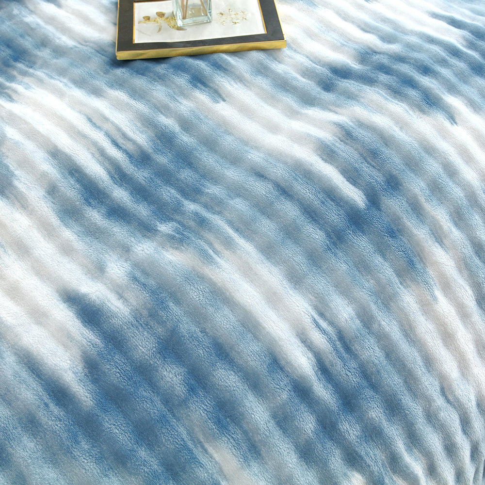 Reversible Faux Rabbit Fur Duvet Cover Set With Camo & Gradient Boho Design, Ultra Soft, Hypoallergenic, Plush Luxury Bedding For All-Season Comfort, Machine Washable, Fluffy Warm Winter Upgrad