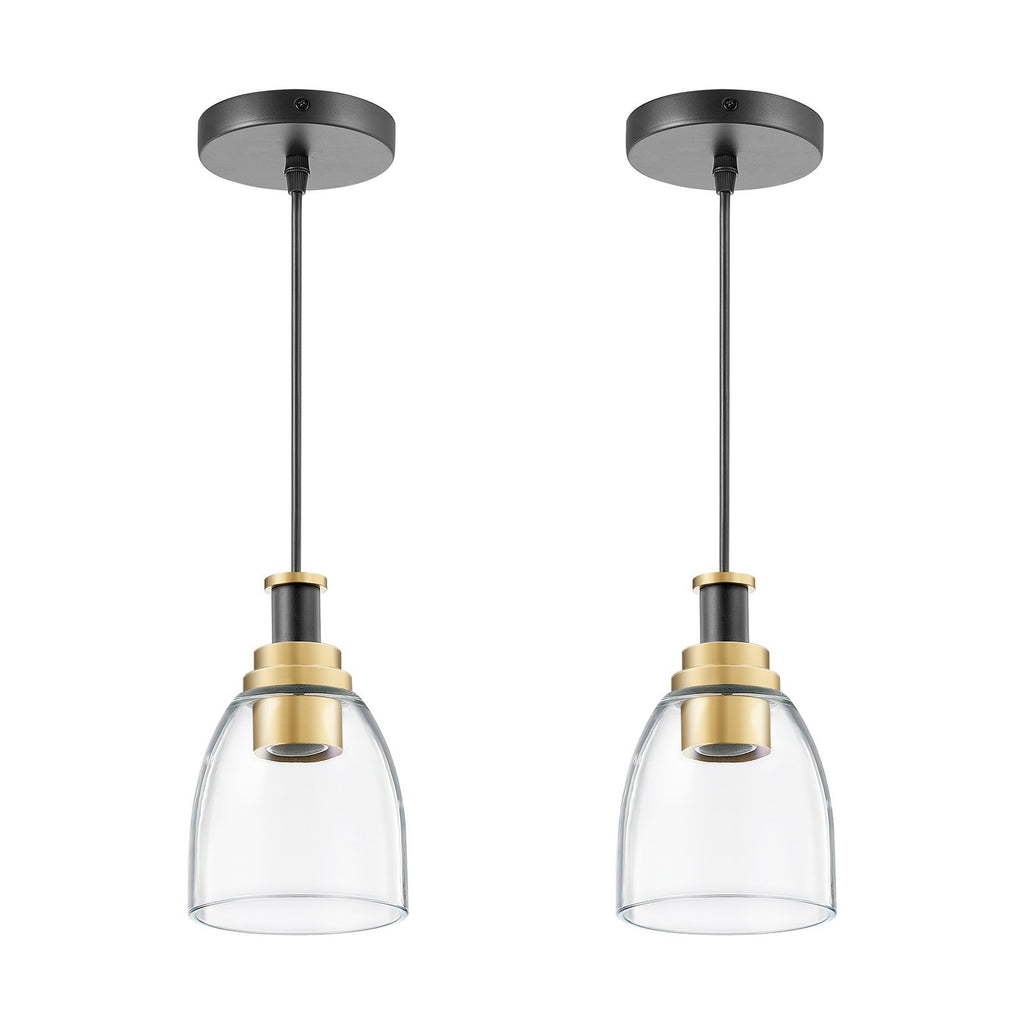 Pendant Light 1-Light Pendant Lighting With Glass Shade Adjustable Height