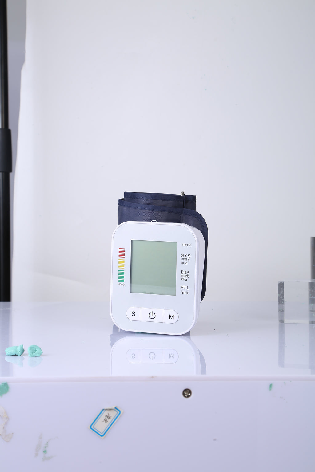 1Pc Digital Arm Blood Pressure Monitor LCD Digital Heart Beat BP Gauge Health Test With Voice