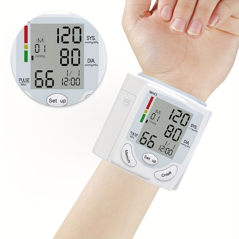Wrist Electronic Blood Pressure Monitor, BP Sphygmomanometer